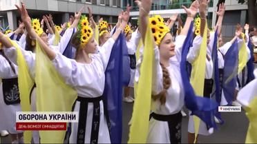 Народная одежда, подсолнухи и маскировочные сетки: украинцы напомнили о войне на берлинском карнавале