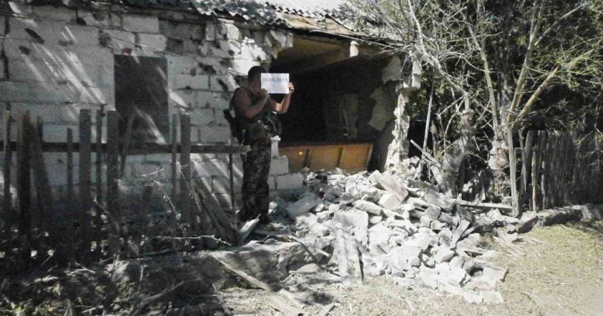 Боевики обстреляли Гранитное из самоходной артиллерийской установки 122 мм.