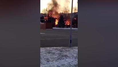 В Чеченской Республике сгорел штаб 70-го гвардейского мотострелкового полка