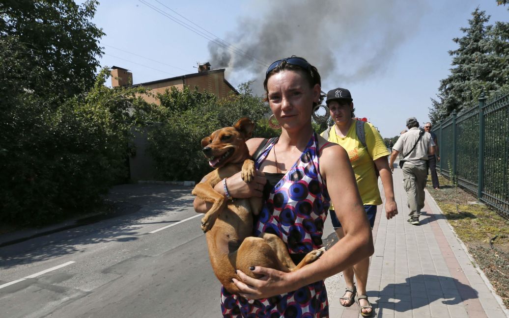 Донецк после мощного обстрела / © Reuters