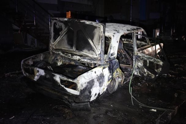 Наслідки ракетного удару по Харкову ввечері 23 січня. / © Олег Синєгубов