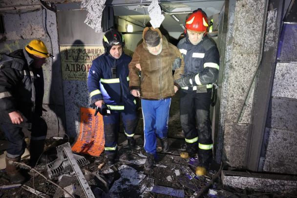 Наслідки ракетного удару по Харкову ввечері 23 січня. / © Олег Синєгубов