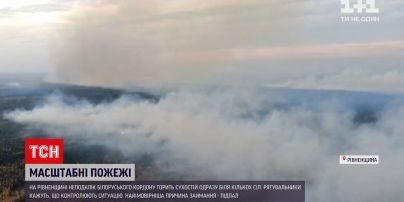 Новости Украины: в Ровенской области горит сухостой сразу у нескольких сел