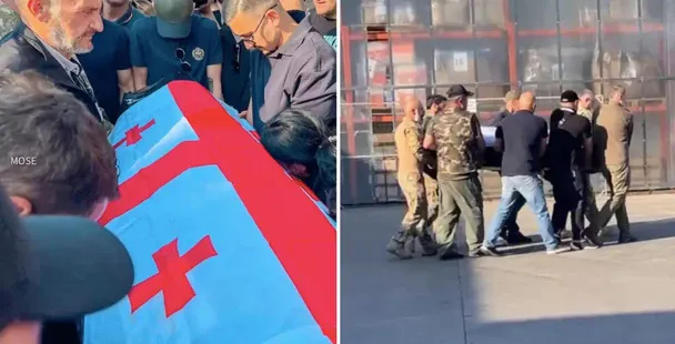 В Грузии погибшего воина, воевавшего против РФ, впервые не встретила почетная стража