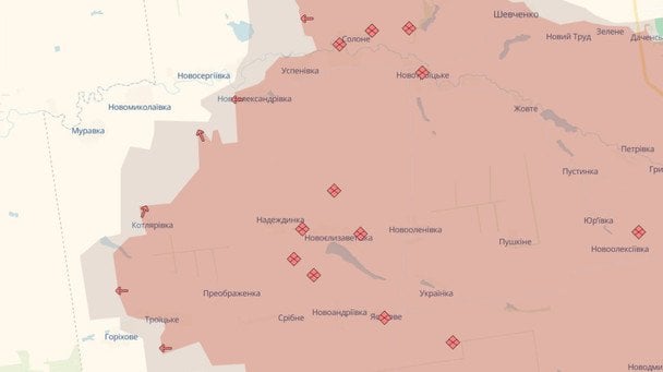 Карта бойових дій 9 червня