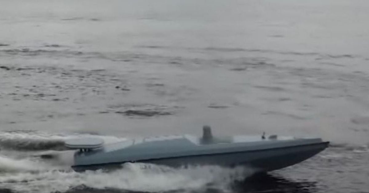 Морской дрон MAGURA V5. Июль 2023. Кадр по видео CNN