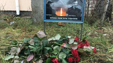 Батько одного з загиблих у Княжичах встановив меморіал на місці трагедії_3 / © Фото Валерії Ковалінської/ТСН