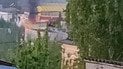 Пожар на месте удара дрона в Орловской области
