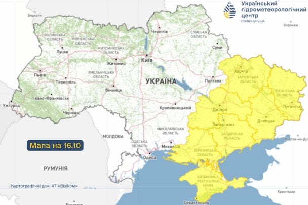 Заморозки в Україні 16 жовтня / © Укргідрометцентр