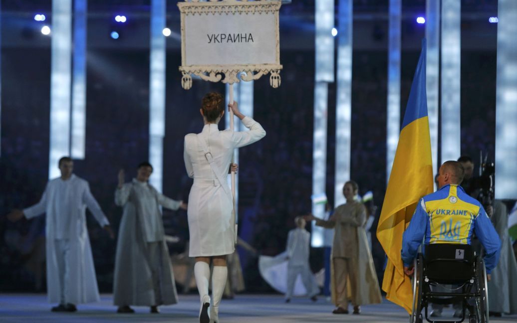 Михаил Ткаченко был единственным из украинцев, кто принял участие в открытии Паралимпиады в Сочи / © Reuters