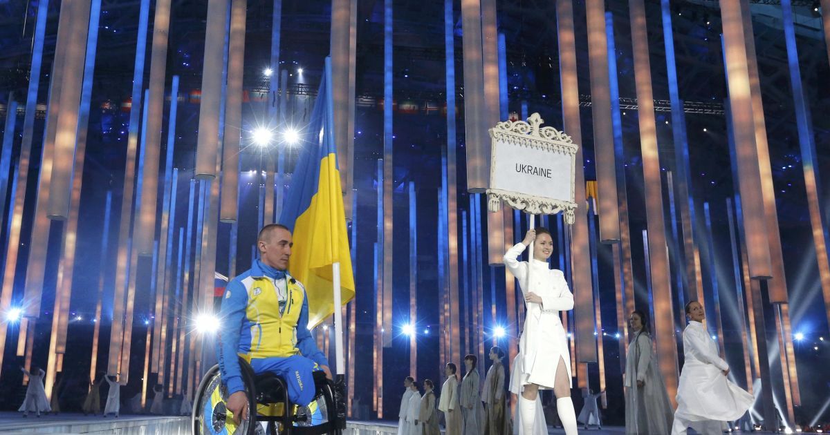 Михаил Ткаченко был единственным из украинцев, кто принял участие в открытии Паралимпиады в Сочи