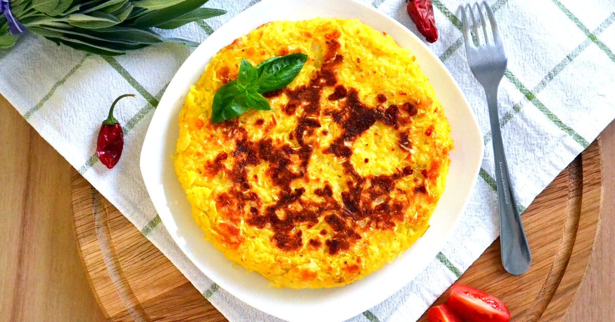 Лінивий пиріг з капустою та сиром