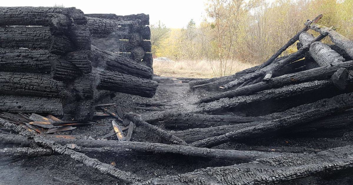 Пожежа у Пирогові_7 / © Фото Івана Гребенюка/ТСН