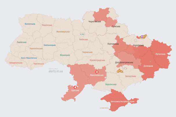 Росія атакує Україну БпЛА: напрямок руху