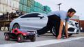 Mercedes вызвал на дуэль паркурщика и радиоуправляемую машинку (Видео)
