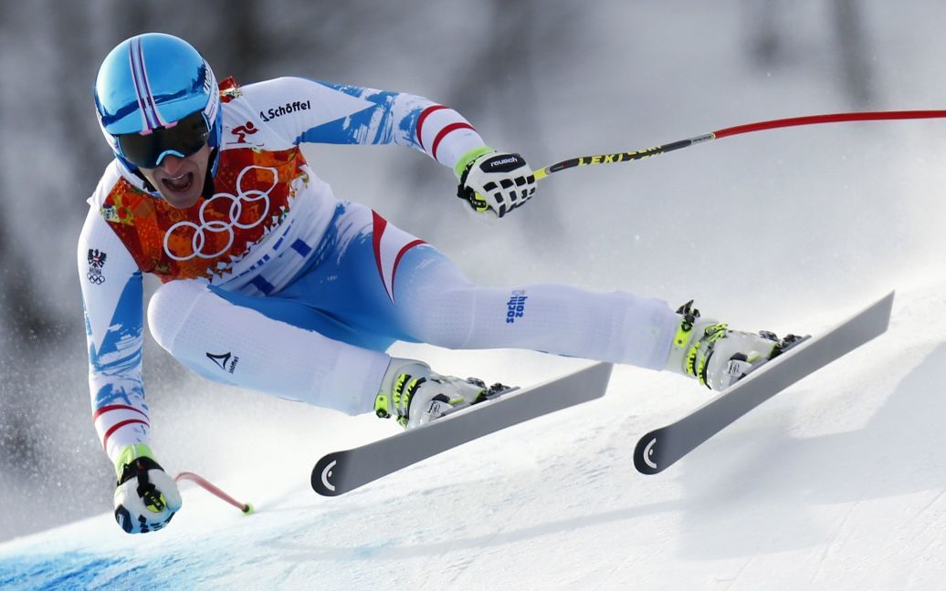 Австрийский горнолыжник Маттиас Майер лидирует в скоростном спуске / © Reuters