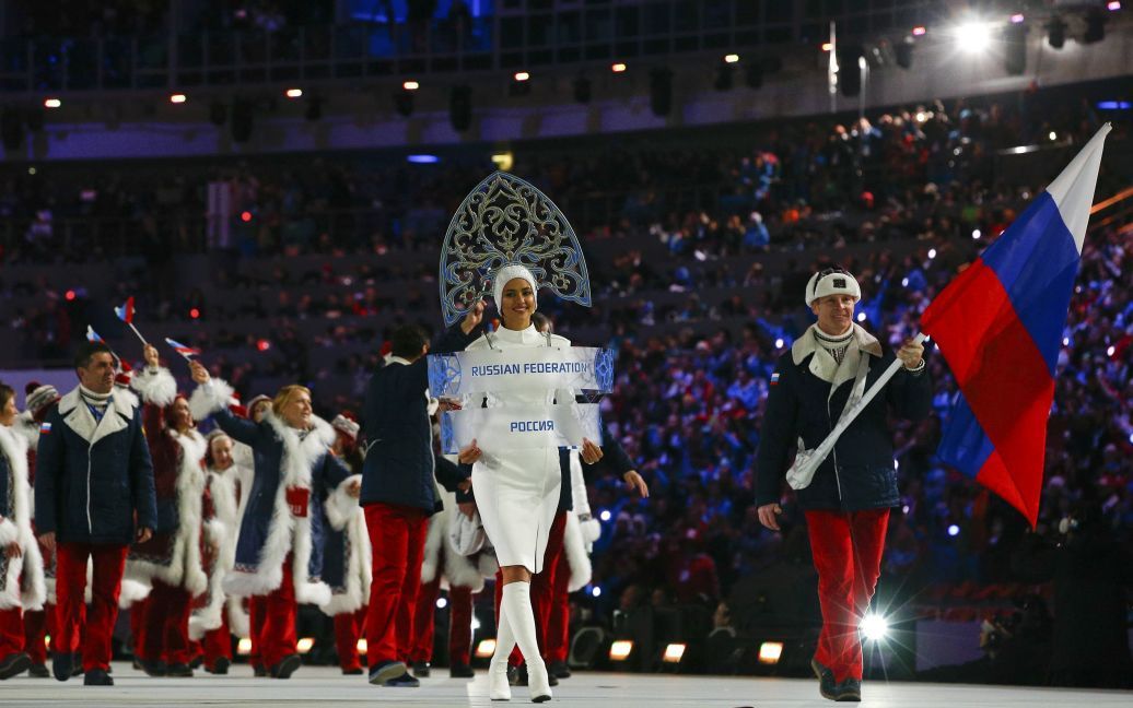 Ирина Шейк на церемонии открытия Олимпиады в Сочи / © Reuters