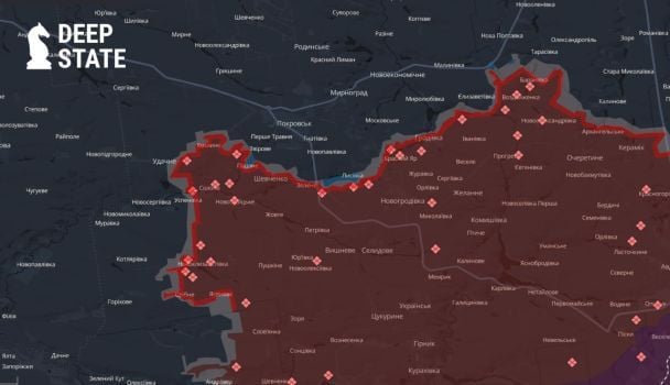 Одна з найбільш активних ділянок на Покровському відтинку - DeepState - мапа