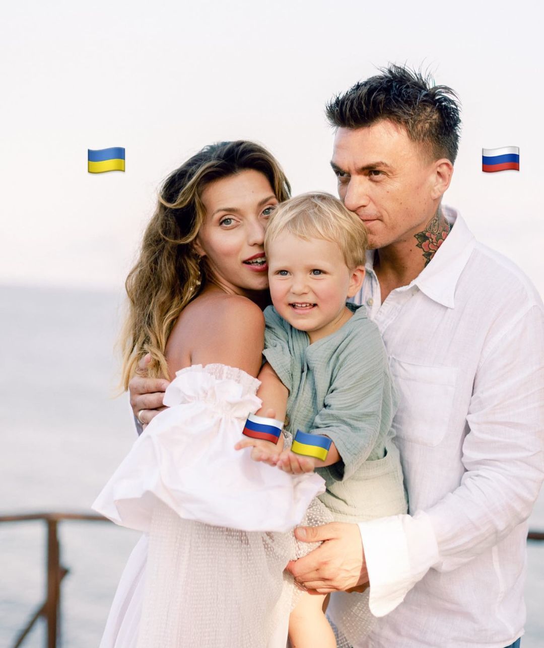 Регіна Тодоренко з Владом Топаловим і їхнім сином / © instagram.com/reginatodorenko