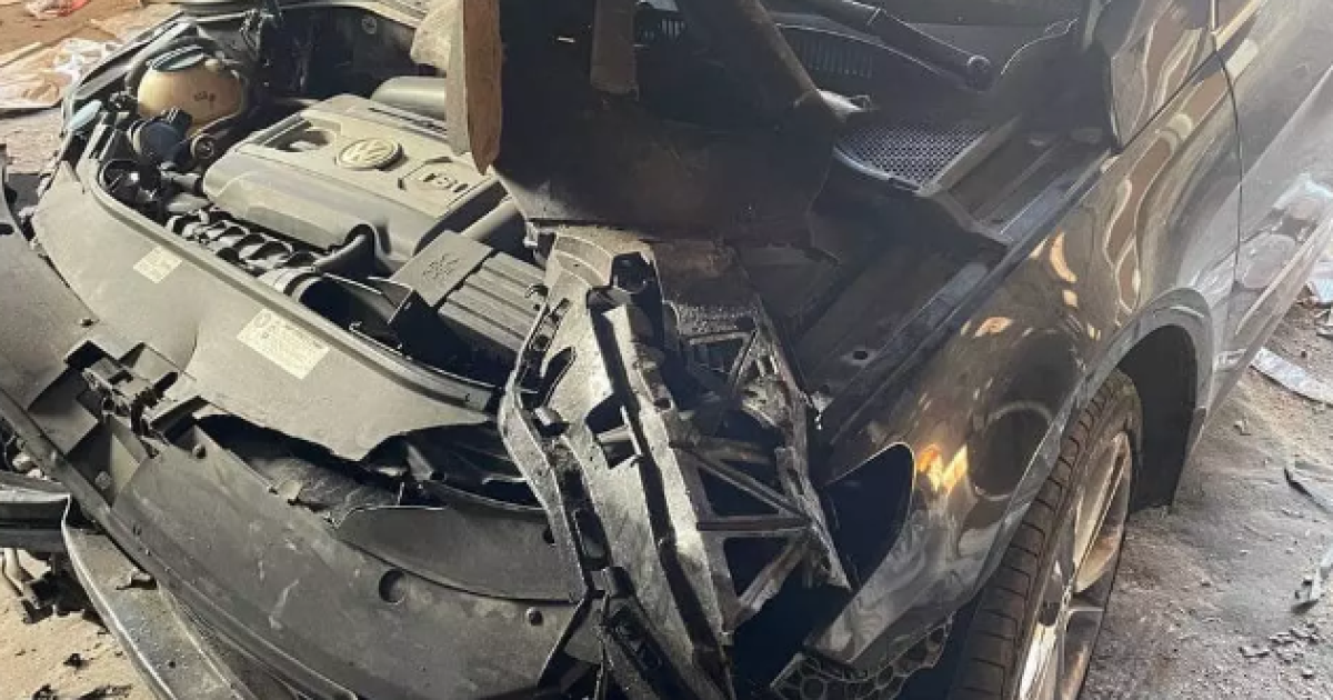 Авто Романа Зайца после аварии