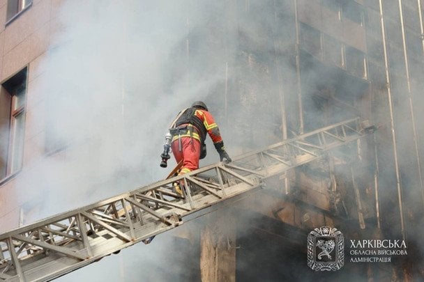 Наслідки ворожого удару по Харкову 2 квітня / © Олег Синєгубов