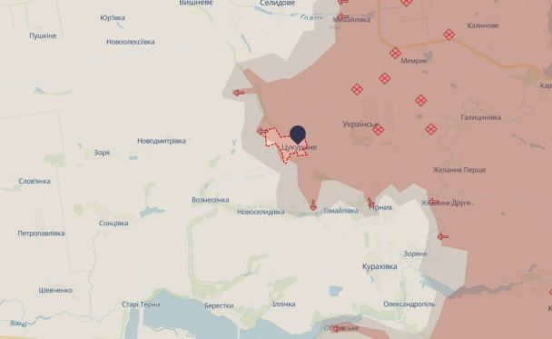 Цукурине на карті / © Deepstatemap