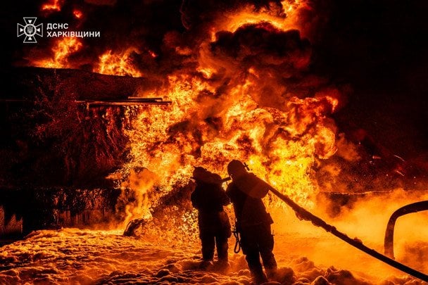 Харків атакували дронами / © ДСНС