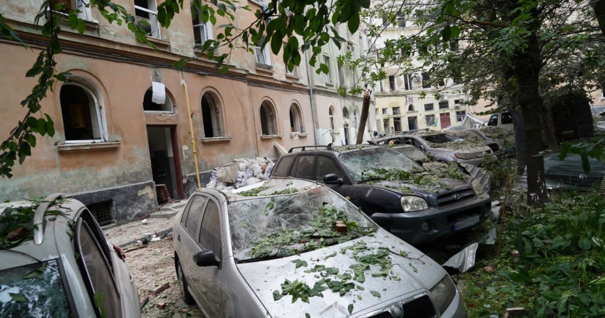 Фото с места ракетной атаки по Львову 6 июля/Фото: Нацполиция Украины