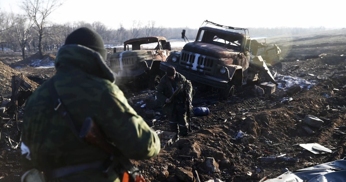 Боевики в захваченном Дебальцево