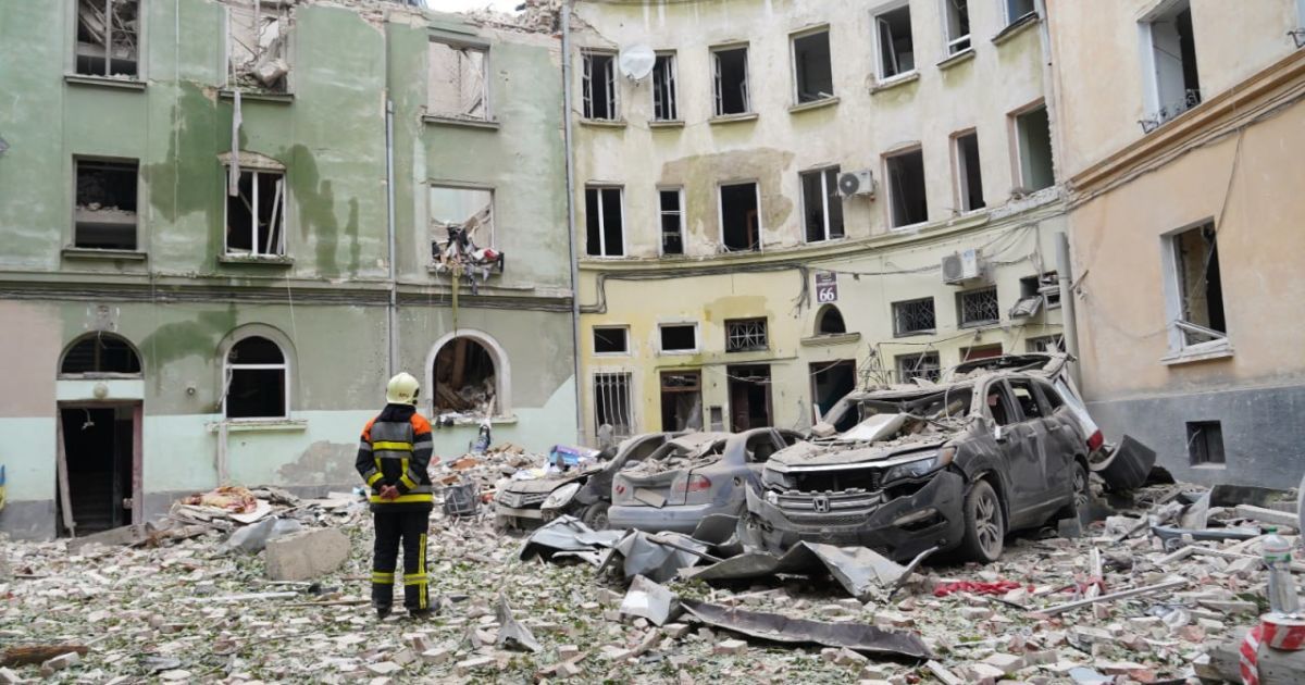 Фото с места ракетной атаки по Львову 6 июля/Фото: Нацполиция Украины