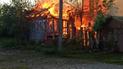 Russia Barraged Sumy Region of Ukraine from Mortars: Residential Houses and Power Transmission Line Were Set on Fire (Photo)