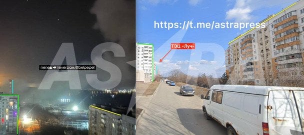 ТЕЦ «Луч» атакована в Бєлгороді. Фото: OSINT-аналіз ASTRA.