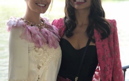 В платье с камнями и кружевом: Китти Спенсер на презентации Dolce & Gabbana