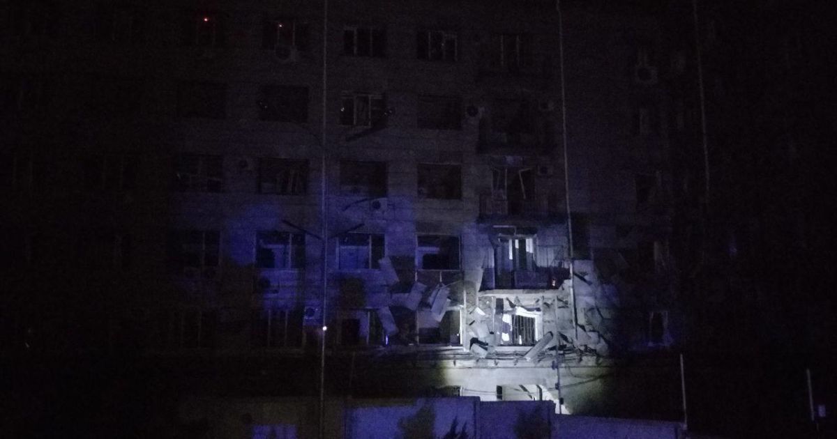 В Офисе президента показали последствия ночной атаки вражеских дронов на Киев: фото