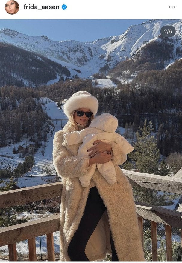 Фріда Аасен із донькою / © Instagram Фріди Аасен