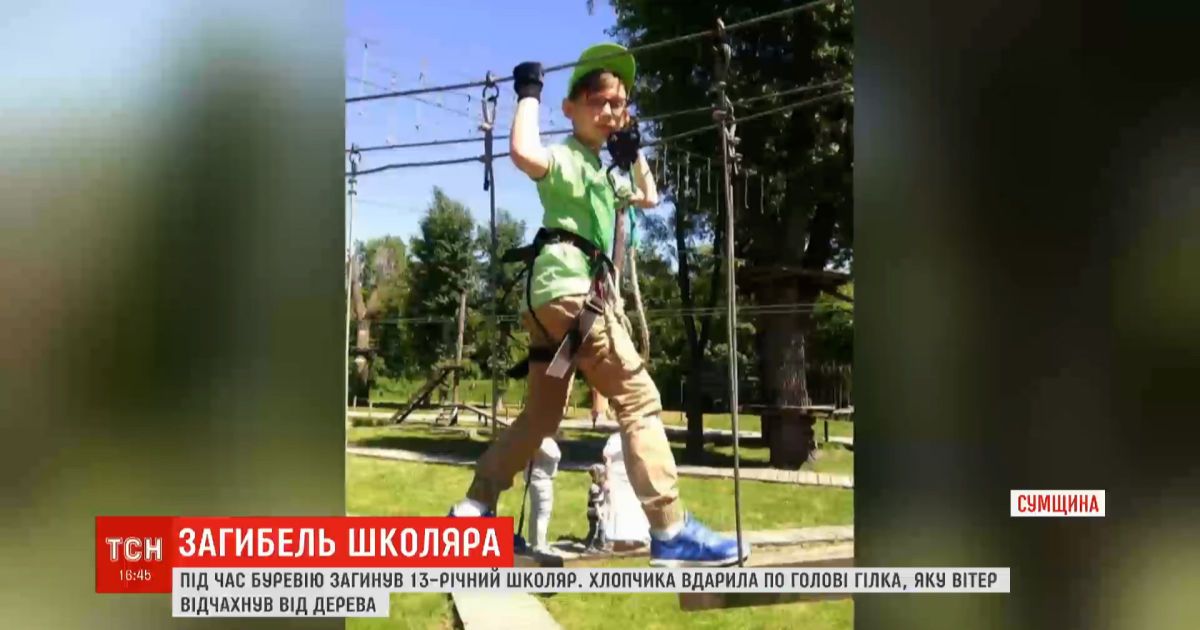 Буревій у Сумській області: відламана гілляка вбила школяра
