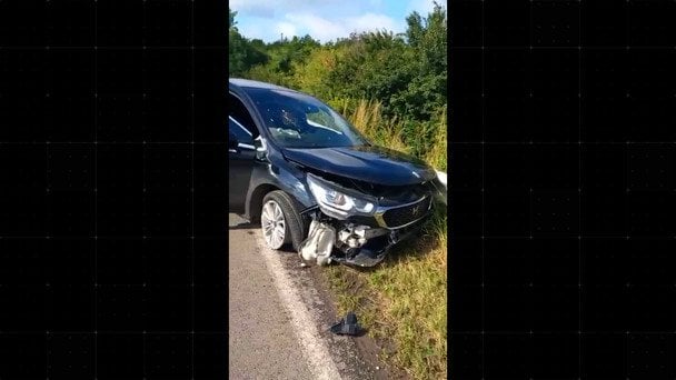 Автомобіль «Сітроен», який потрапив у ДТП