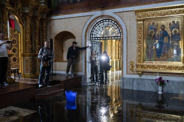 Наслідки атаки на Києво-Печерську лавру / © Офіс президента України
