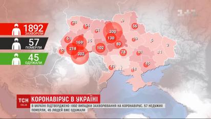 Количество инфицированных коронавирусом в Украине приближается к двум тысячам