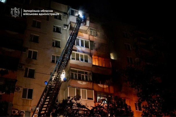 Атака РФ на Запоріжжя 5 жовтня / © Запорізька ОВА