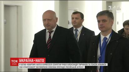 Турчинов обсудил с Генсеком НАТО способы противодействия российской агрессии