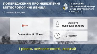 попередження про небезпеку на львівщині 7 квітня_2 / © Укргідрометцентр