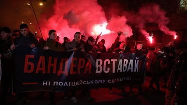 Акція Бандеро вставай під МВС у Києві_4 / © УНІАН