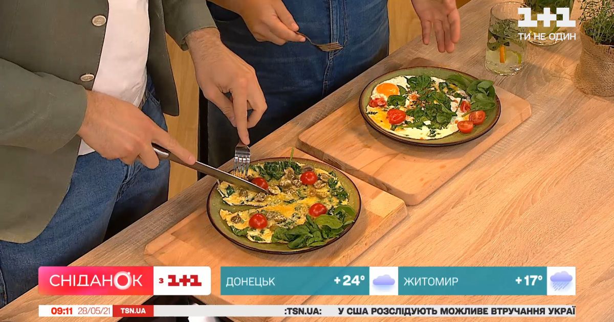 Неля Шовкопляс VS Егор Гордеев: кто приготовит более вкусную яичницу со шпинатом
