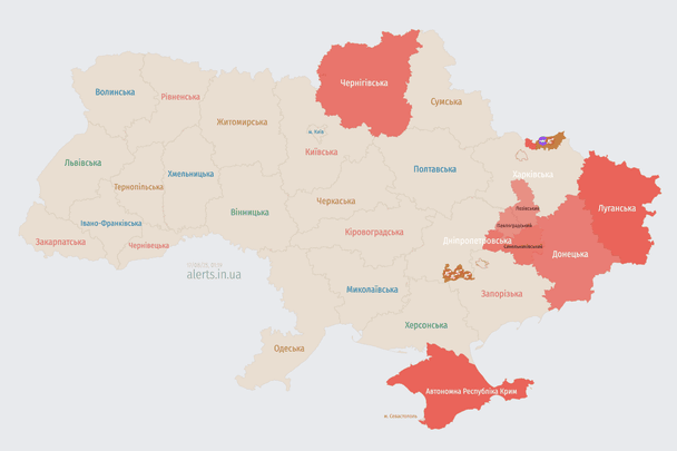 Росія атакує Україну БпЛА: напрямок руху