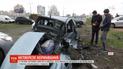 В столице пьяный водитель на скорости влетел в автомобильную стоянку, повреждены 7 машин