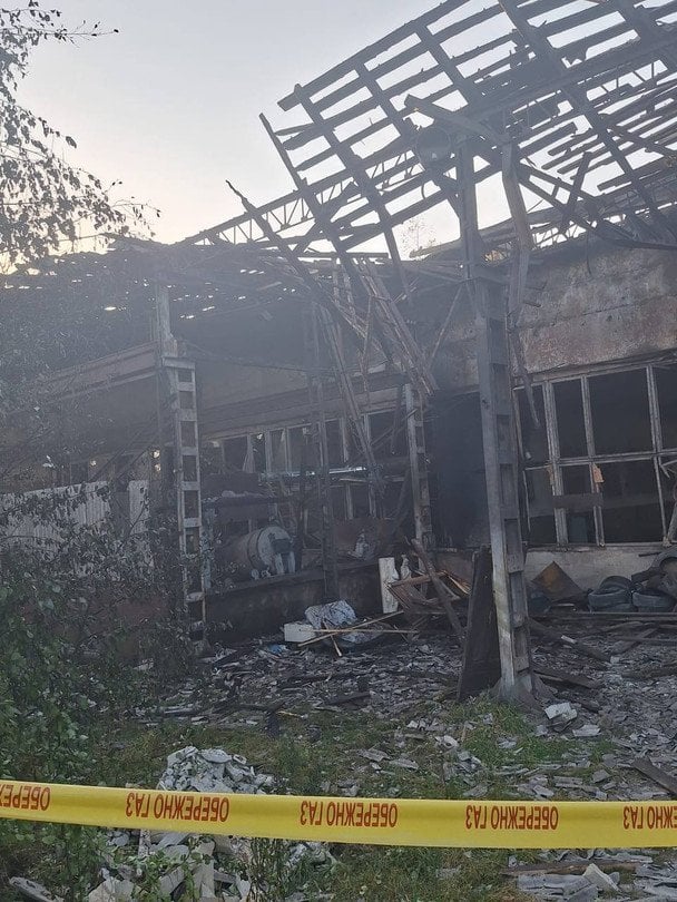 The aftermath of the Shahed attack on Lviv on September 3. 