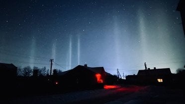 світлові стовпи на Тернопільщині_4 / © Ігор Свірський