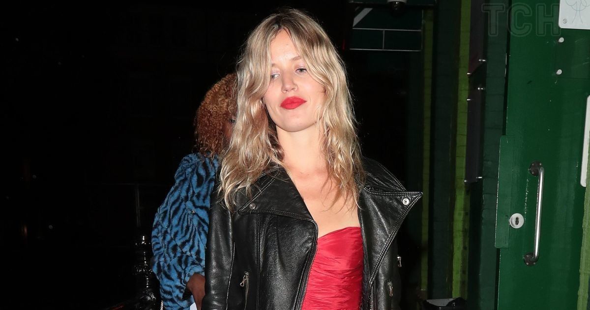 In a red dress with a fringe: Georgia Mae Jagger spotted after her ...