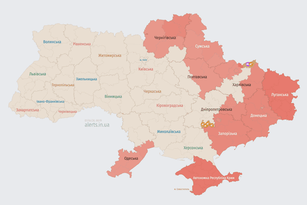 Росія атакує Україну ударними БпЛА: напрямок руху